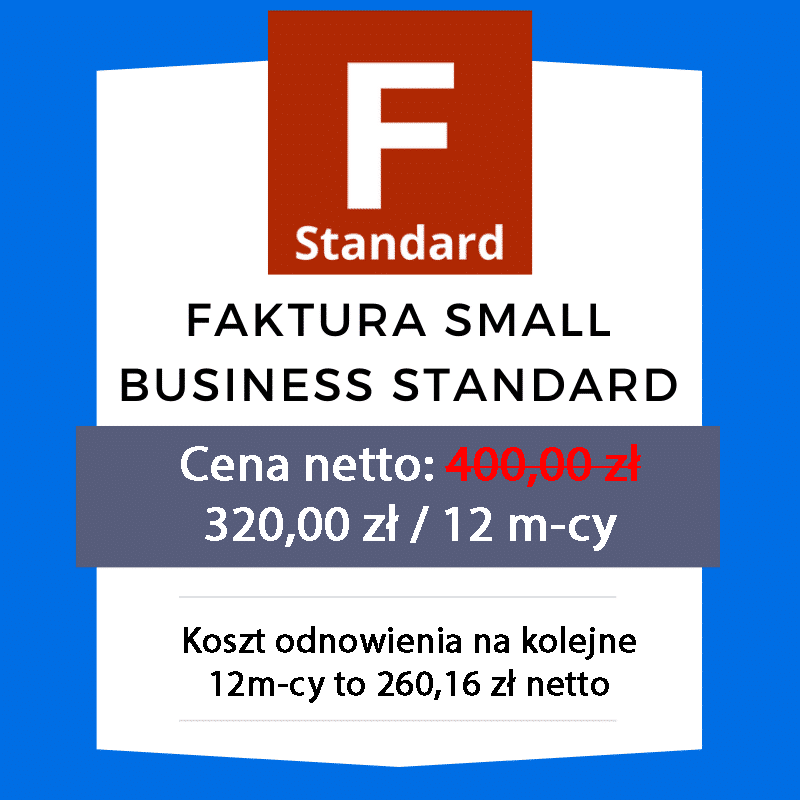 Program do faktur Faktur Small Business Standard